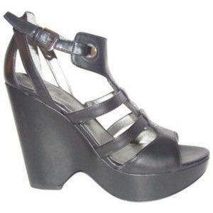 Guess Black Wedge Sandals